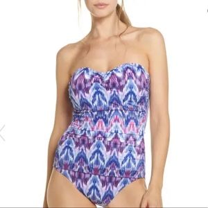 Tommy Bahama Mirage Bandeau Tie Dye One-Piece